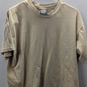 Vintage Harley Davidson Eagle T-Shirt Size L 90s All Over Print Distressed Beefy